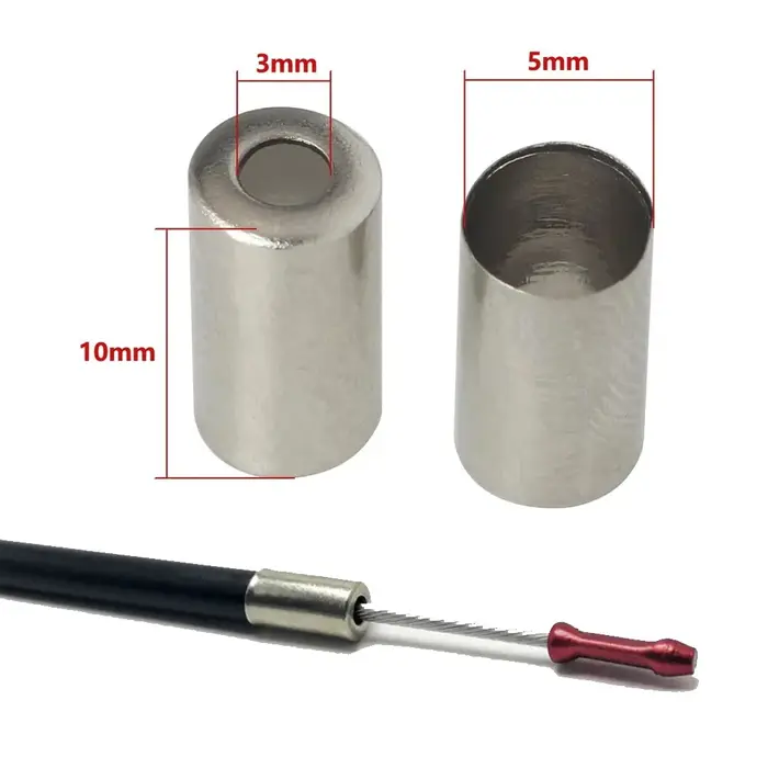 20 ~ 200 pièces vélo 5mm boîtier de câble de frein virole embouts en cuivre vtt
