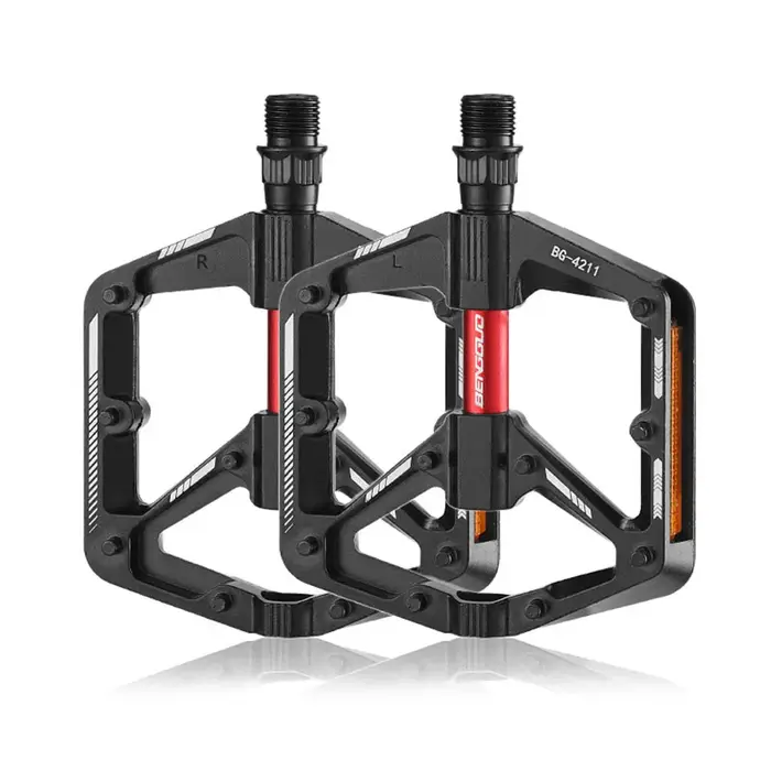 Pédales de vélo ultralégères, roulements doubles scellés DU, pédale plate en alliage d'aluminium, pé