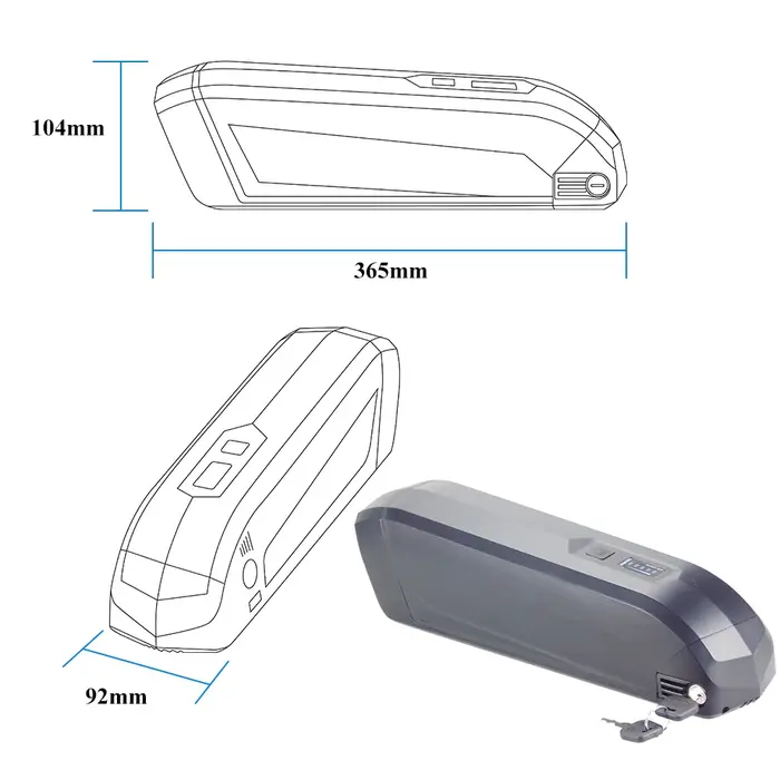 Batterie de vélo électrique amovible 36V 7.8Ah 14Ah pour Empulse Streetjet Huffy Everett 350W Transic