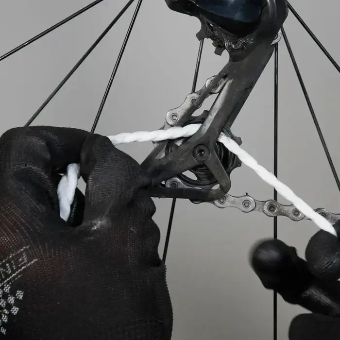 Cordon de nettoyage spécial pour cassette de vélo en coton et fil pour chaîne et engrenages entretien transmission vélo roue guide et volant
