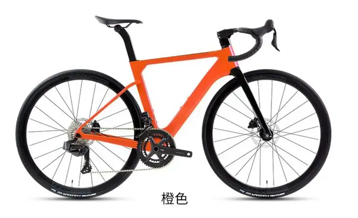 Vélo de route léger de plein carbone de bicyclette TT-X42 de style le plus récent avec des roues électriques sans fil d'ensemble de groupe de WheelTop