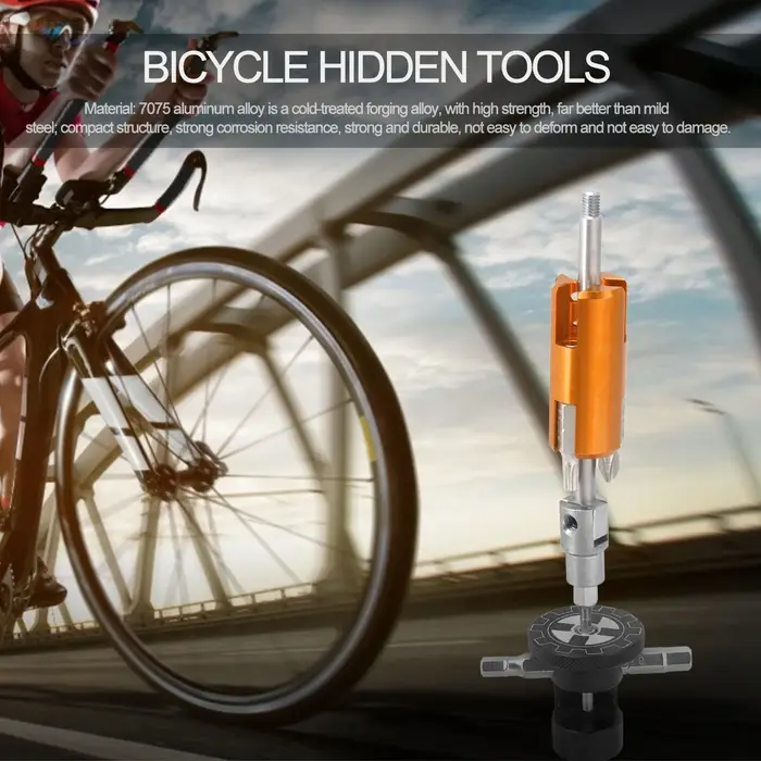 Ensemble d'outils de réparation invisibles de vélo
