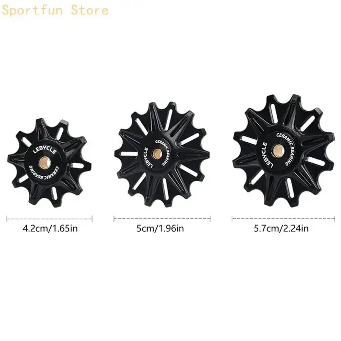 Roue Support chaîne pour l'entretien du vélo, coque métallique avec roulement en céramique forme dent étroite