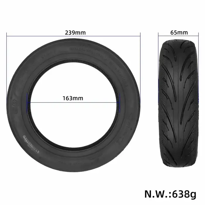 Convient pour roue arrière de Scooter Max G2 G65 60/65-6.9 pneu Anti-soufflage