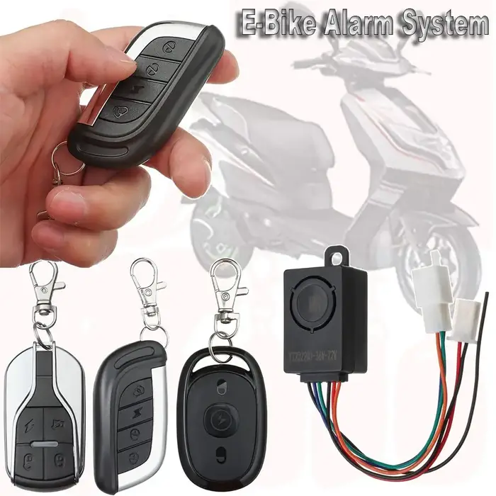 Système d'alarme de sécurité antivol pour vélo électrique, 36-72V, deux télécommandes pour moto Scoo