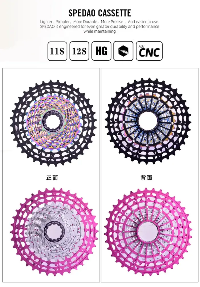 GOLDIX-Roue libre ultralégère pour vélo de route, structure HG, matériau en alliage d'aluminium, gra