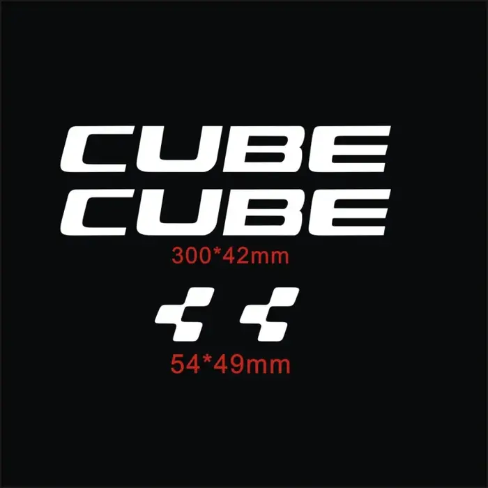 Autocollants décoratifs pour cadre de vélo CUBE, autocollants pour VTT, BMX, vélo de route, lettres