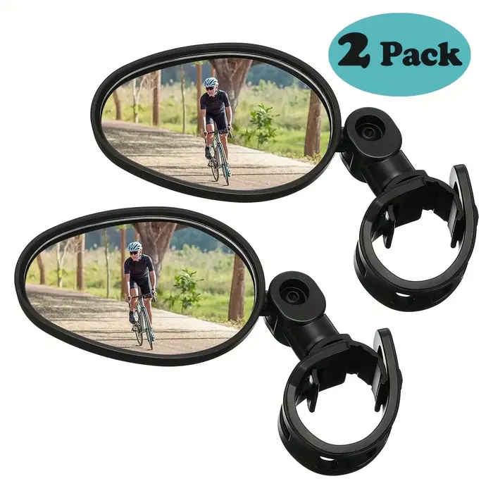 Rétroviseur de vélo, miroir convexe rotatif à 360 degrés réglable pour guidons de VTT