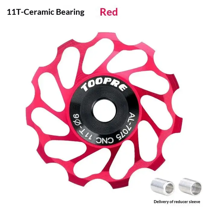 Roue de guidage de dérailleur arrière de vélo 11T 13T en alliage d'aluminium, roulements légers en c