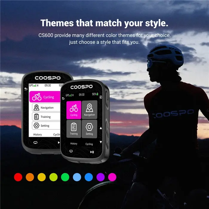 Nouveau COOSPO CS600 écran tactile ordinateur de vélo GPS carte colorée Navigation sans fil