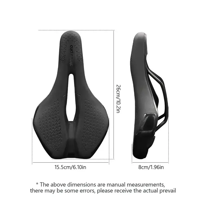 Selle de vélo antichoc en cuir PU respirant creux