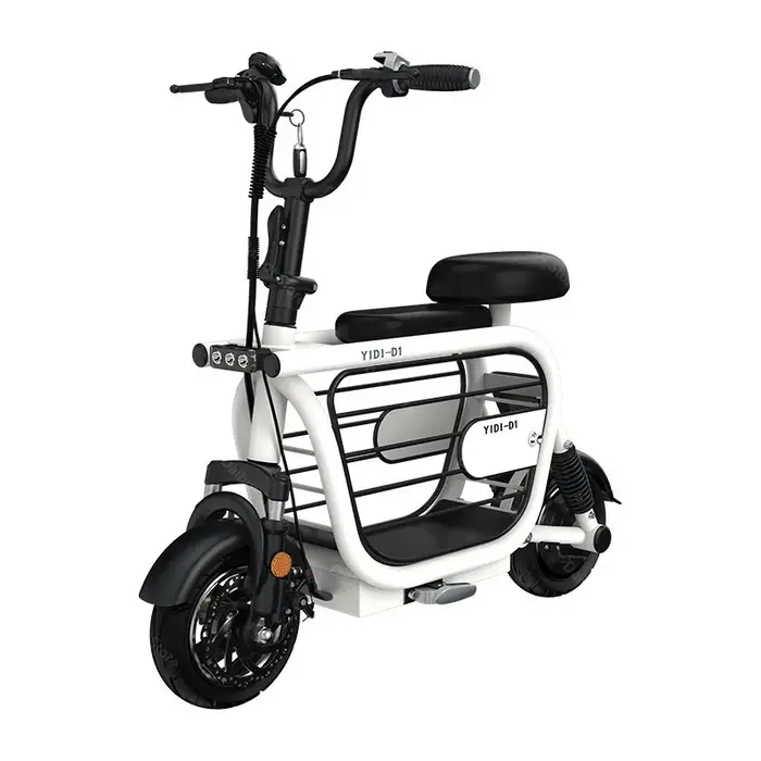 Mini vélo électrique rose pliable avec siège enfant