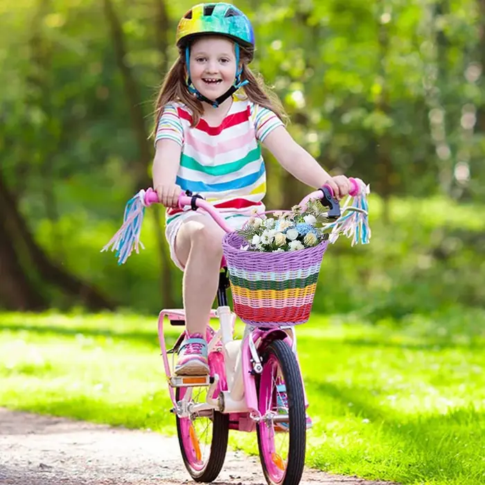 Panier de vélo traditionnel multifonction pour guidon avant