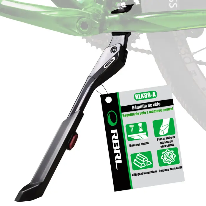 Béquille centrale de vélo réglable en aluminium
