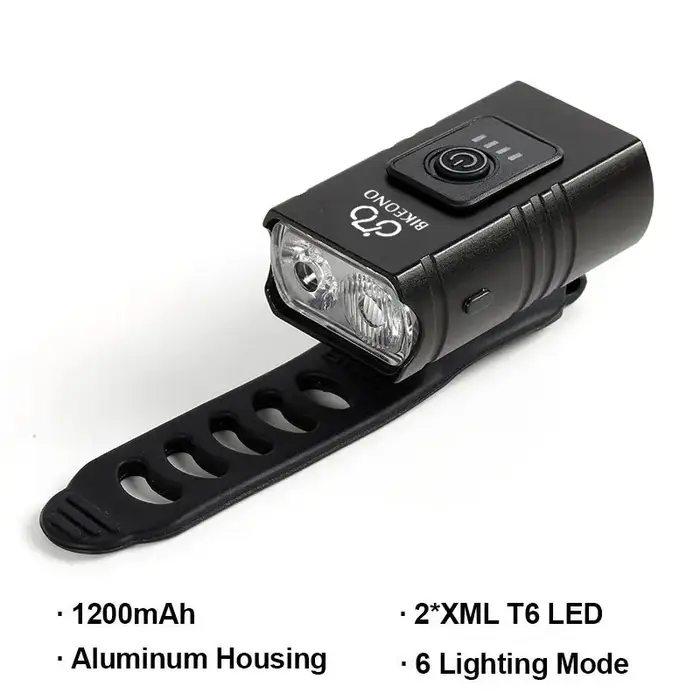 Lumière de vélo USB Rechargeable vtt lampe avant phare lampe de poche éclairage de vélo lampe de poc