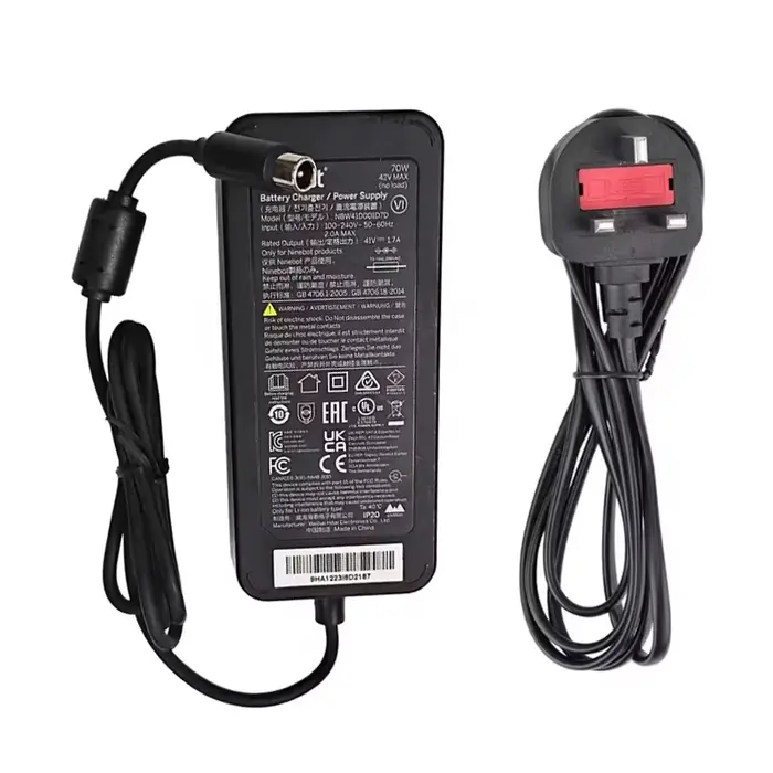 Chargeur d'origine 70W pour Scooter électrique Ninebot E3 E3 Plus E3 Pro