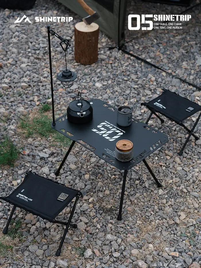 ShineTrip Outdoor 05 Series Mazza Ultra léger rangement pliant en alliage d'aluminium Portable tabou