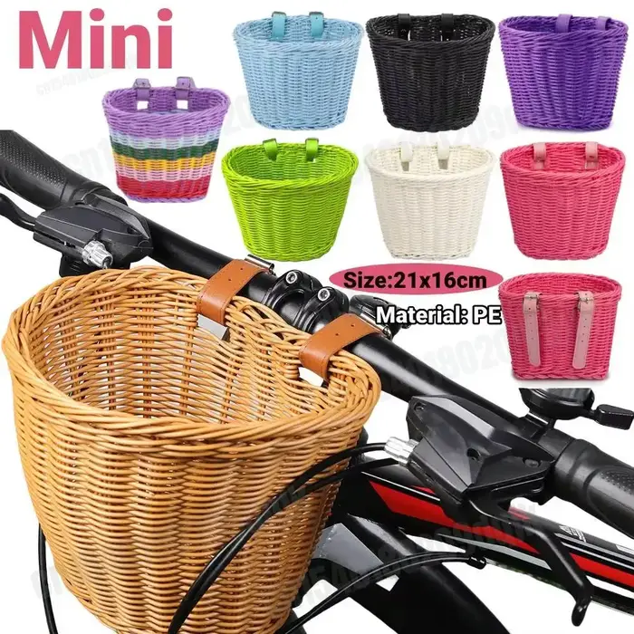 Panier de vélo traditionnel multifonction pour guidon avant