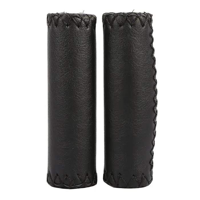 Poignées de guidon en cuir pour vélo de montagne, 12.5cm, 1 paire
