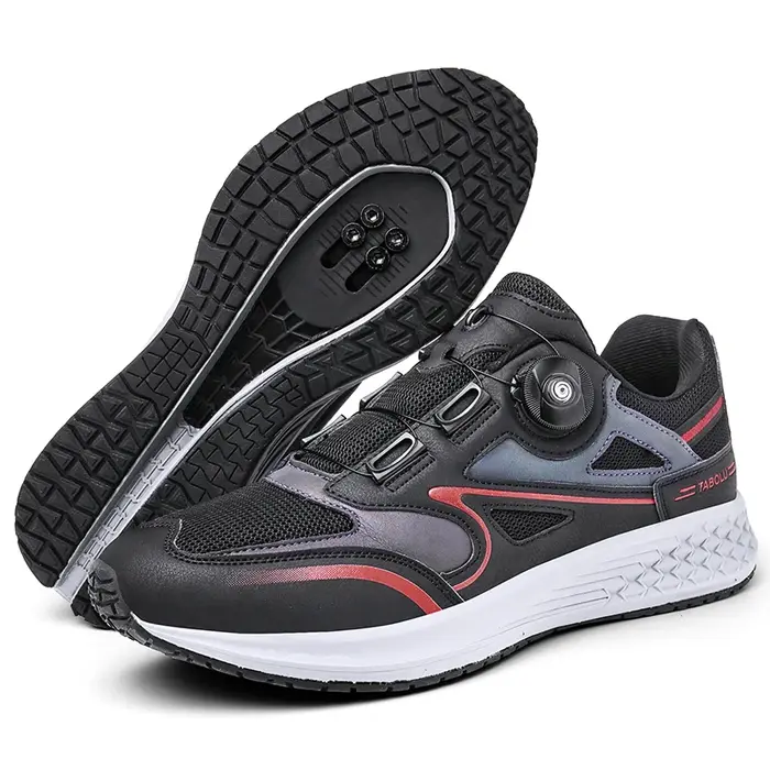 Chaussures de cyclisme vtt pour hommes, chaussures de course de vélo de saleté à fond plat, crampons