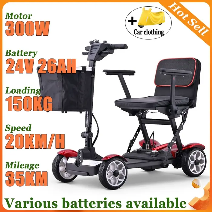 Mini Scooter électrique pliable à 4 roues pour adultes