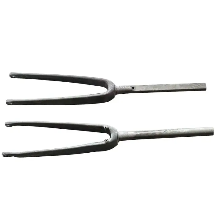 Fourche de vélo de route en fibre de carbone V3Rs 28.6mm avec supports de freins à disque pour roues 18-22 pouces en jaune rouge ou gris clair
