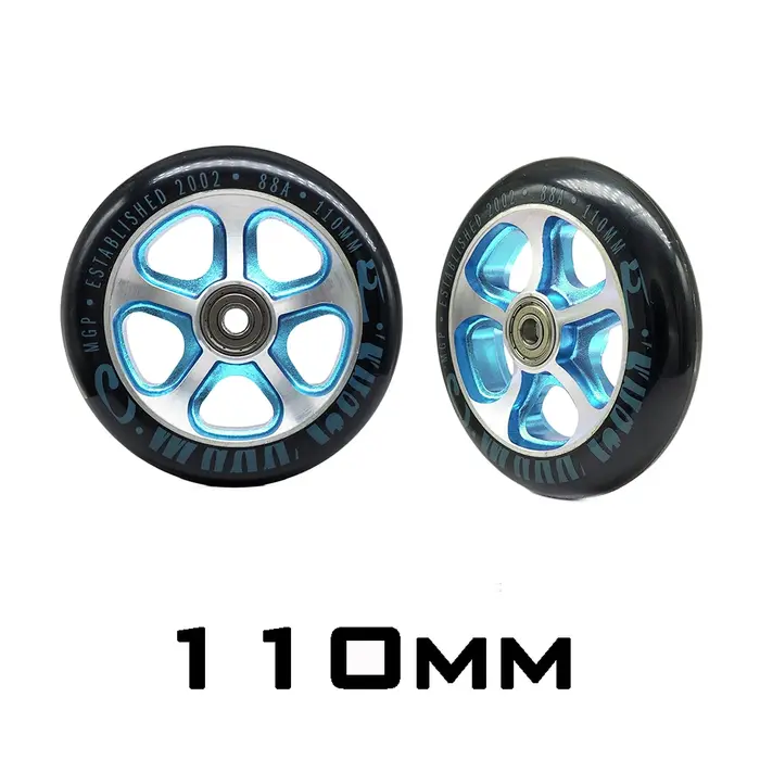 Roues de scooter en alliage d'aluminium et PU 88A haute élasticité 100mm 110mm 120mm pour vitesse de précision et confort de glisse