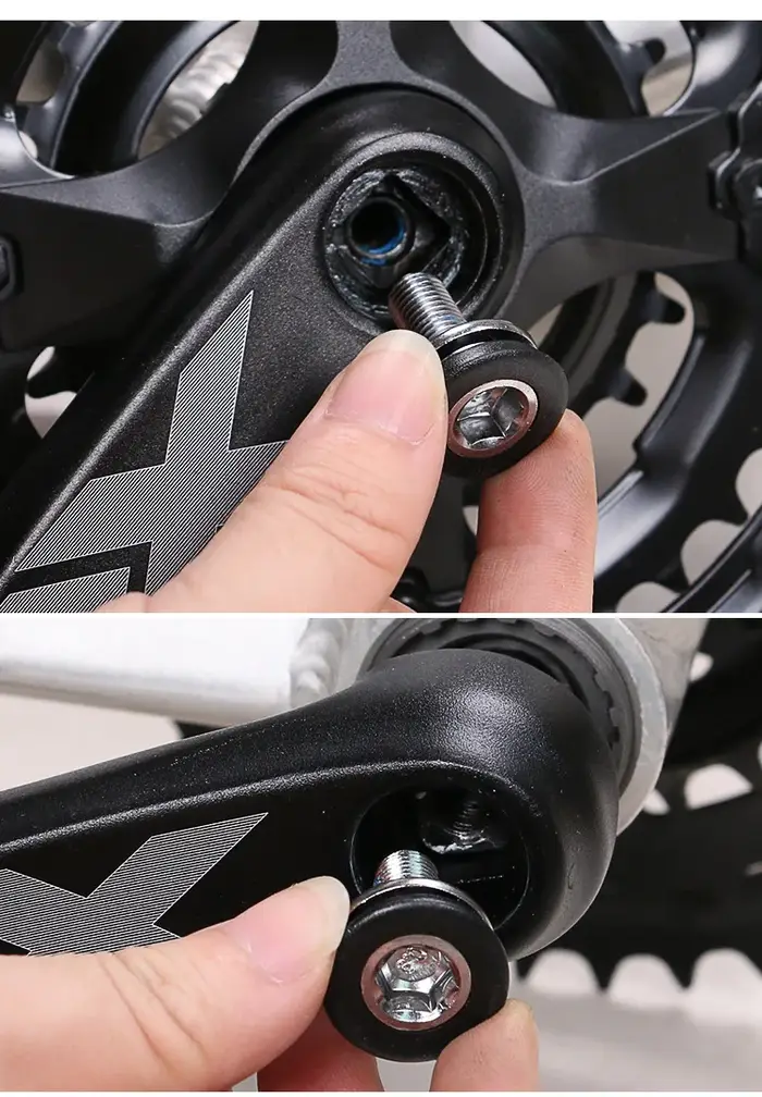 1 paire de support inférieur de vélo à trou carré, boulons scellés étanches, vis BB M8 * 15mm pour Brompton en alliage d'aluminium/acier