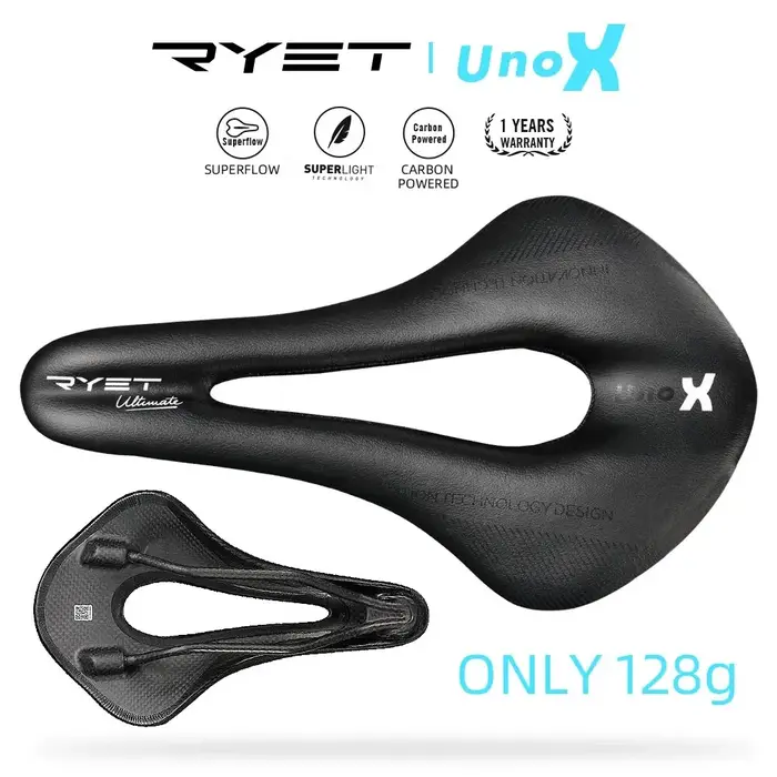 RYET Carbone Selle De Vélo Ultra Léger En Cuir