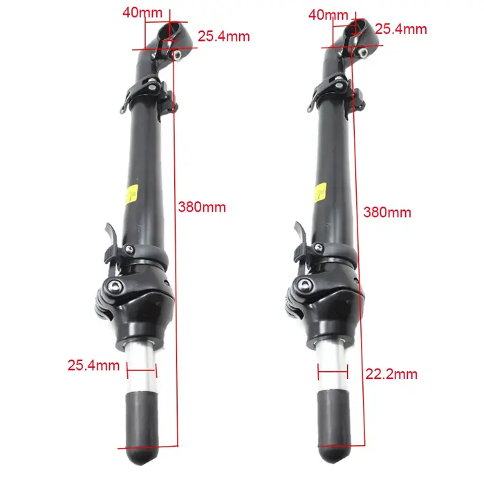 Tige de guidon de Scooter électrique 22.2/25.4mm * 380mm