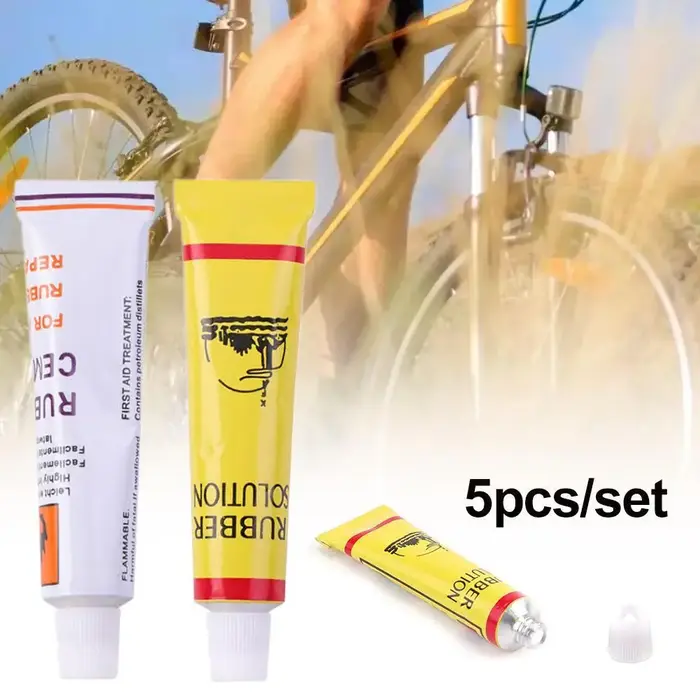 Lot de 5 Colles de Réparation pour Pneus de Vélo