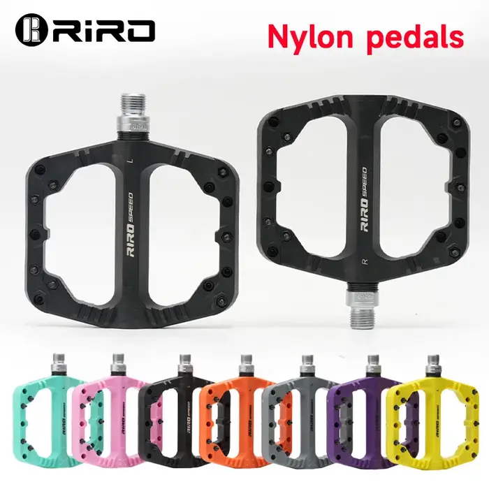 Pédales de vélo en nylon RIRO ultralégères avec roulements scellés DU pour VTT