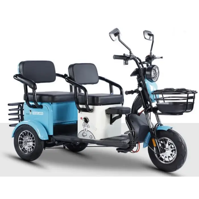 Tricycle électrique 48V/60V, 600W, à trois roues, longue distance de 80km, pour les hommes et les pe