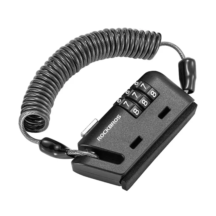ROCKBROS Mini serrure de vélo à combinaison de 3 chiffres mot de passe antirouille légère Portable multifonction