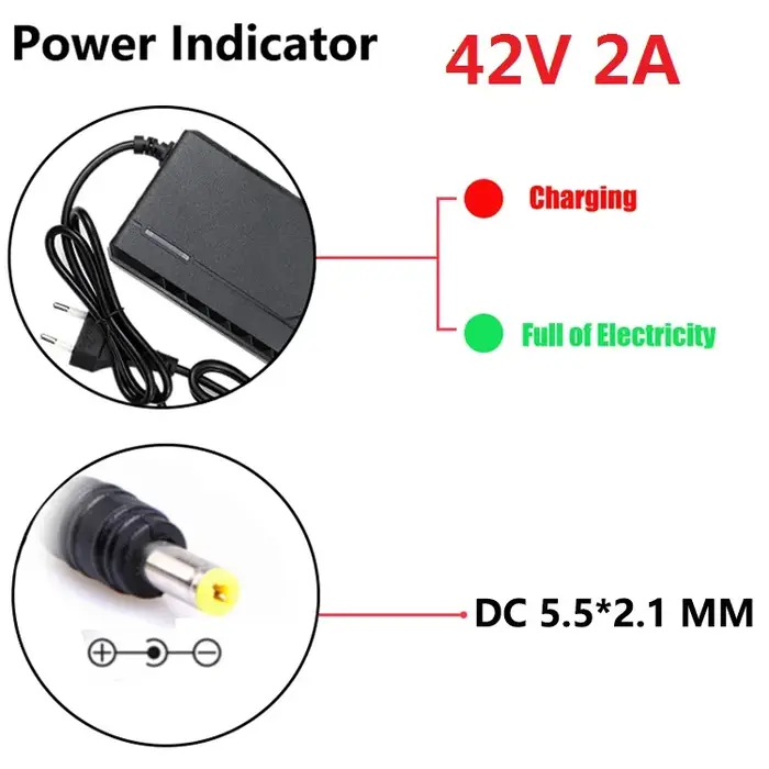 36V/48V/60V/72V 5A/2A chargeur Li-ion batterie