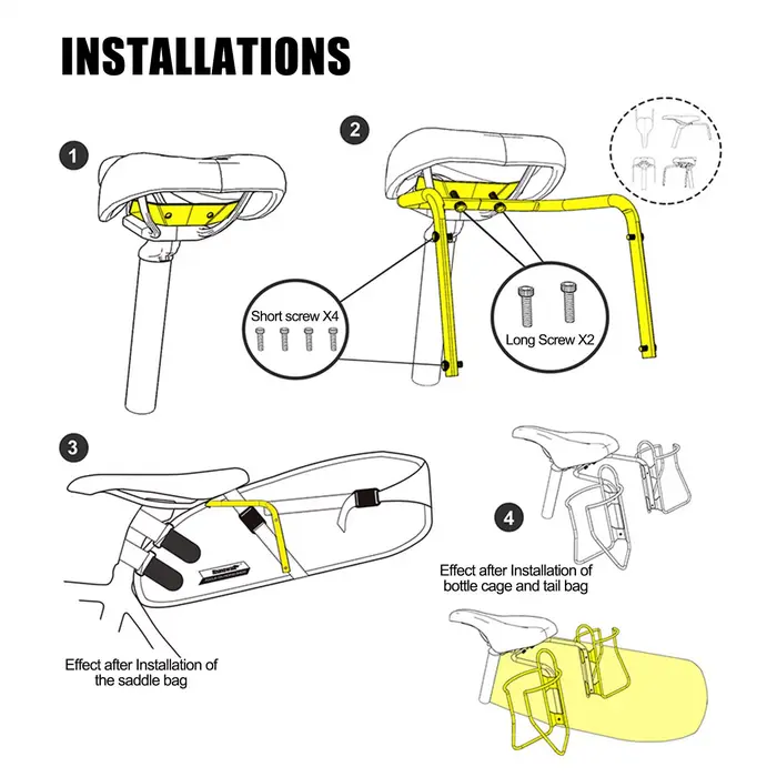 Supports stabilisateurs pour sacoche de selle de vélo