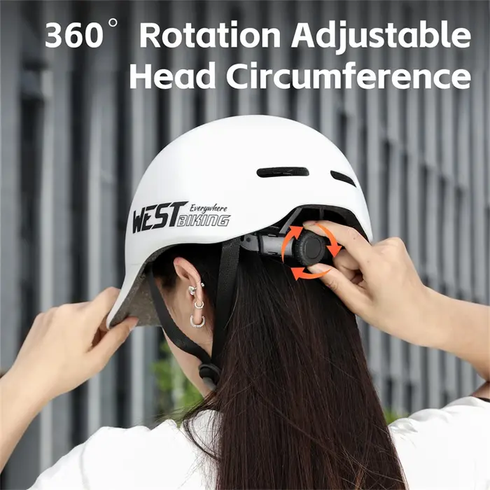 WEST BIKING Casque de cyclisme Scooters urbains Moto Casquette de sécurité réglable City Bike E-bike