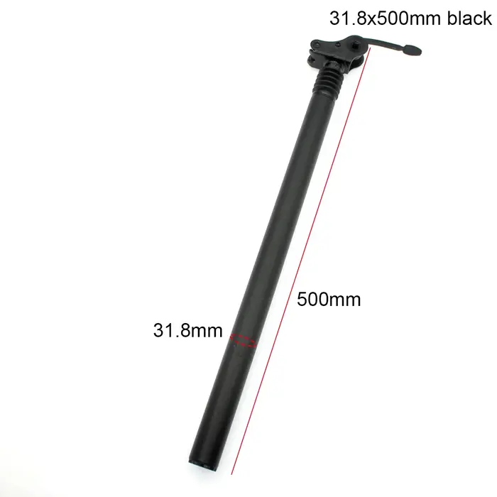 Tige de selle à suspension amortissante en alliage d'aluminium pour vélo électrique VAE VTT et vélo pliant avec amortissement de chocs et 20 coloris