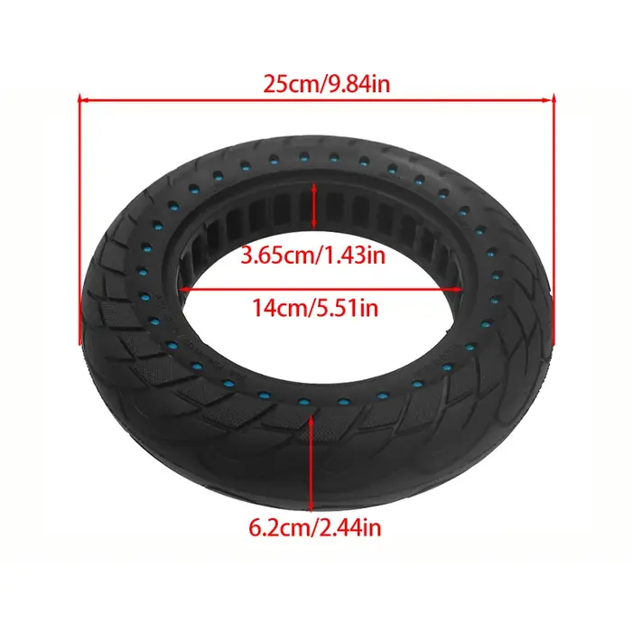 Pneu solide de 10 pouces 10x2,5 pour trottinette électrique Ninebot Max G30 G30D, pneu sans chambre à air en nid d'abeille, pneu avant et arrière amortissant