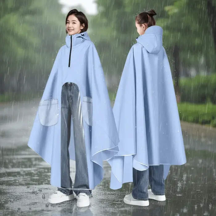 Imperméable épais pour Scooter électrique, imperméable, coupe-vent, col haut, conception visuelle, imperméable pour une seule personne