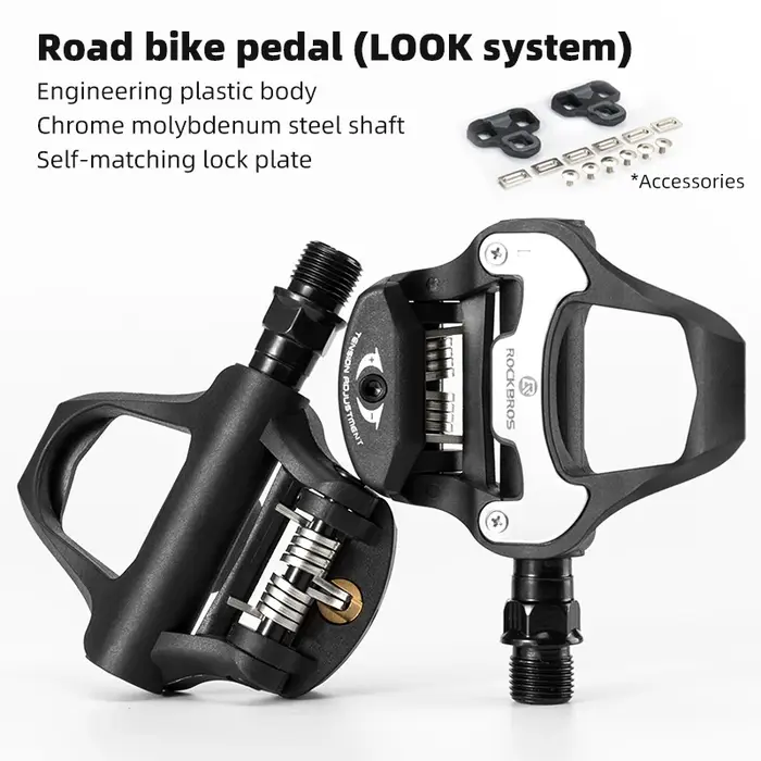 ROCKBROS pédale de vélo SPD-SL vélo de route vélo pédales autobloquantes ultralégères en alliage d'a