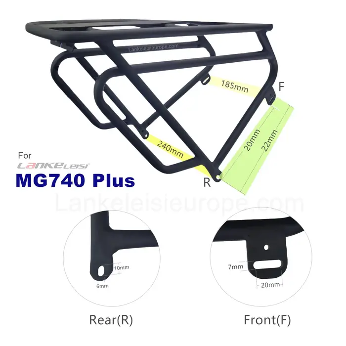 Porte-bagages arrière pour vélo électrique Lankeleisi RV800 Plus / X2000Plus/X3000Plus/XC4000/XT750Plus/MG740Plus/MG600