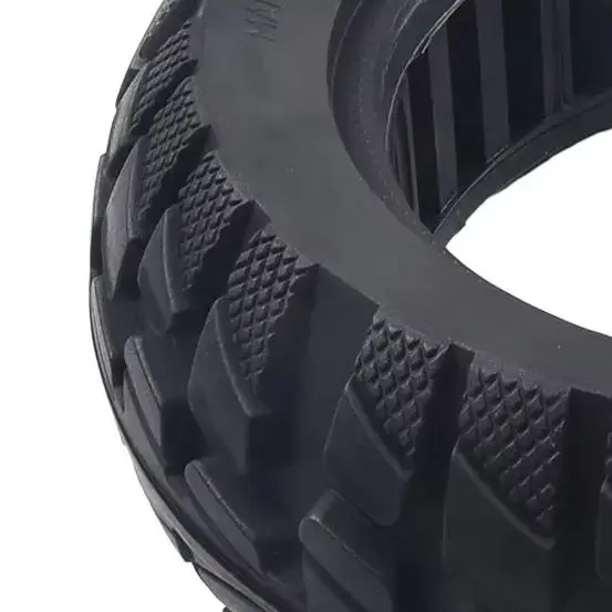 Pneu solide 10x2.70-6.5 /70/65-6.5 /255x70, roue anti-crevaison en caoutchouc noir de 10 pouces pour