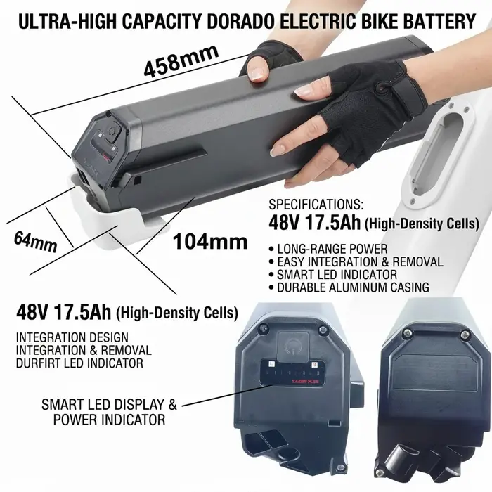 Batterie de vélo électrique NCM Moscow 500W 750W 13Ah 48V 16Ah 17.5Ah Reention Dorado X Class Fat Tire