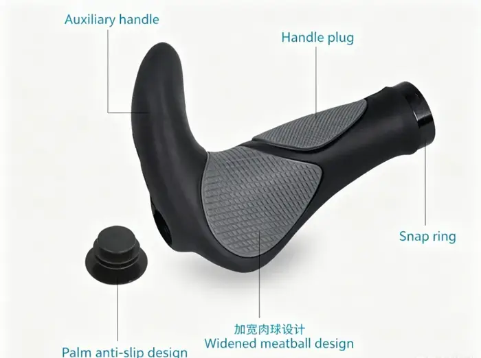 Poignées de guidon de vélo ergonomiques, antichoc et antidérapantes, accessoires confortables pour vélos de montagne et de route, pour l'absorption des chocs