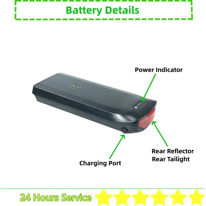 Batterie d'E-bike de ville d'ion d'Eddie 36V 8Ah 8.8Ah 10.4Ah 11.6Ah 13Ah 14.5Ah 17.5Ah