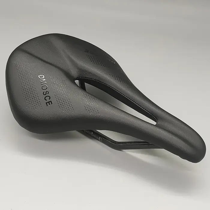 Selle entièrement en carbone pour VTT et route, 243✖Selle de vélo en cuir super légère, coussins en