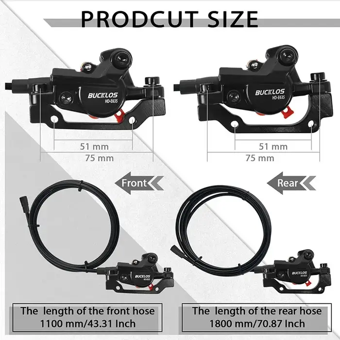 BUCKLOS mise hors tension freins de vélo électrique 2 pistons avec Rotor G3 e-bike jeu