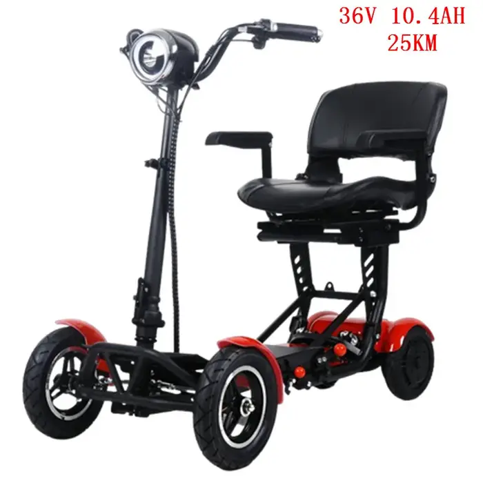 Scooter électrique pliable pour personnes âgées, avec siège d'accoudoir, Scooter de mobilité pour ad