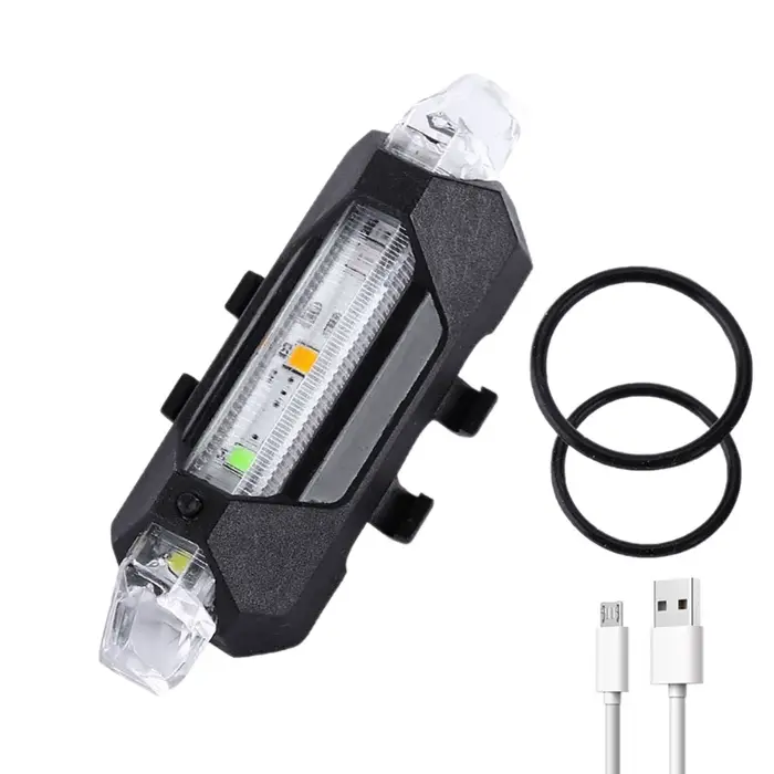 Feu arrière vélo étanche, feu arrière LED rechargeable par USB, feu stop 24BD